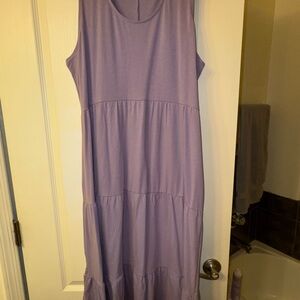 Maurices Purple Maxi Sundress with Scoop Neck